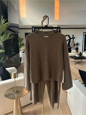 Cozy Set Brown Knit Loungewear